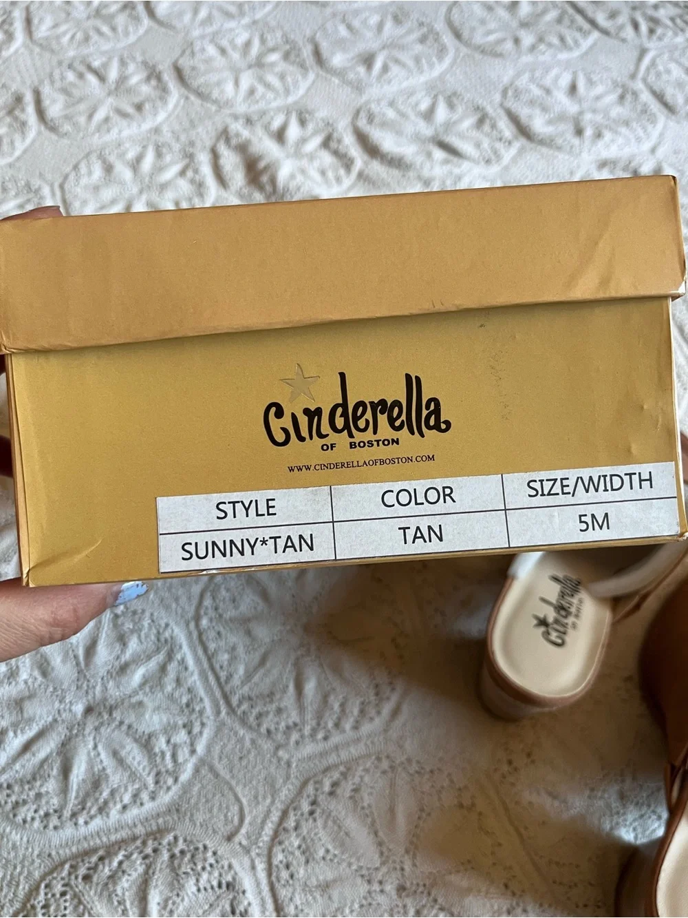Cinderella of Boston leather block heel open toe sandals brown 5 petite